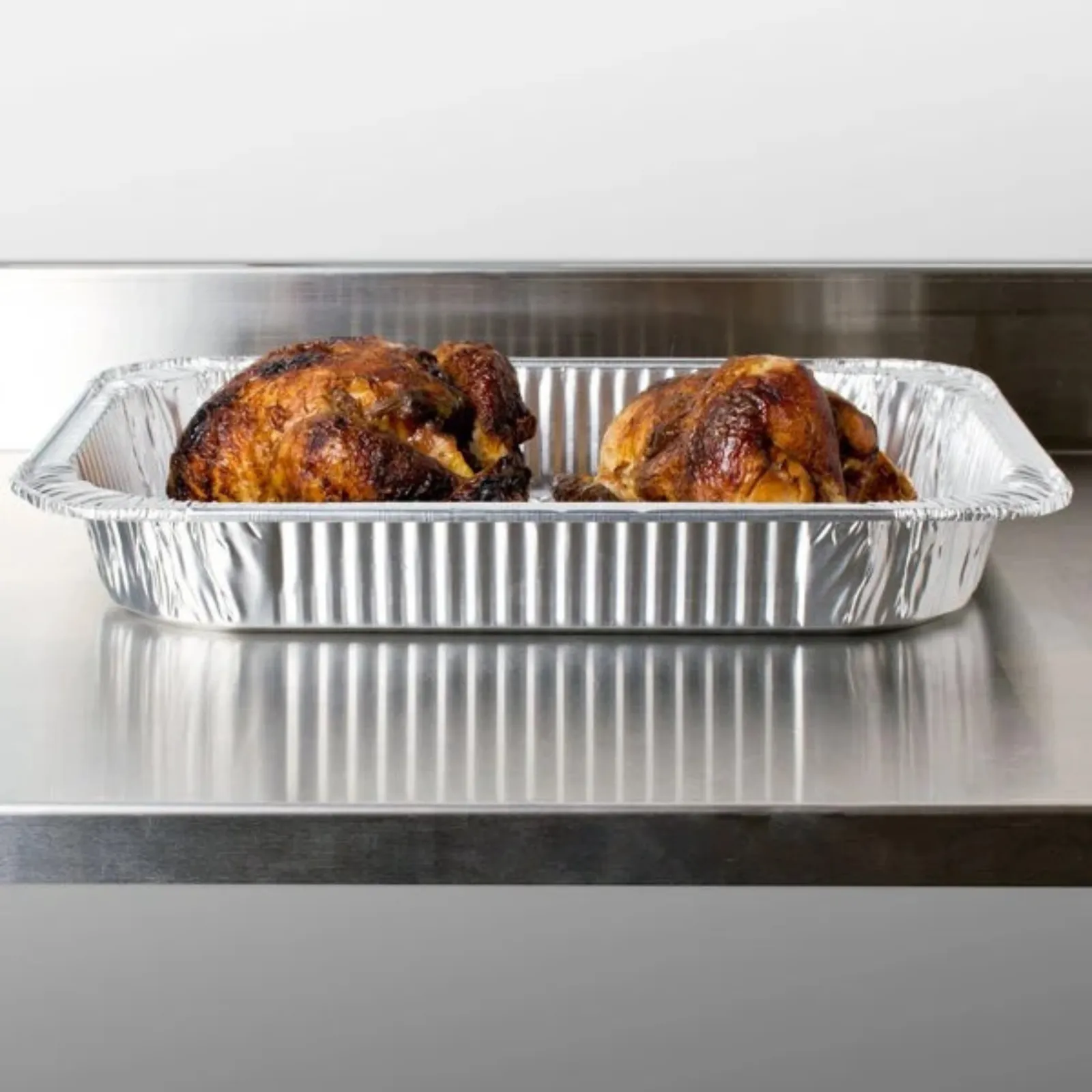 *WHOLESALE* Aluminum Large 17" X 12.5" X 3.19" Rectangular Roaster | 100 ct/case