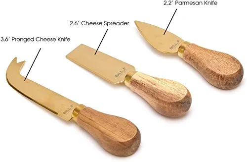 Wooden Charcuterie Board and Knife Set Cheese Platter Serving Tray 13"x10"