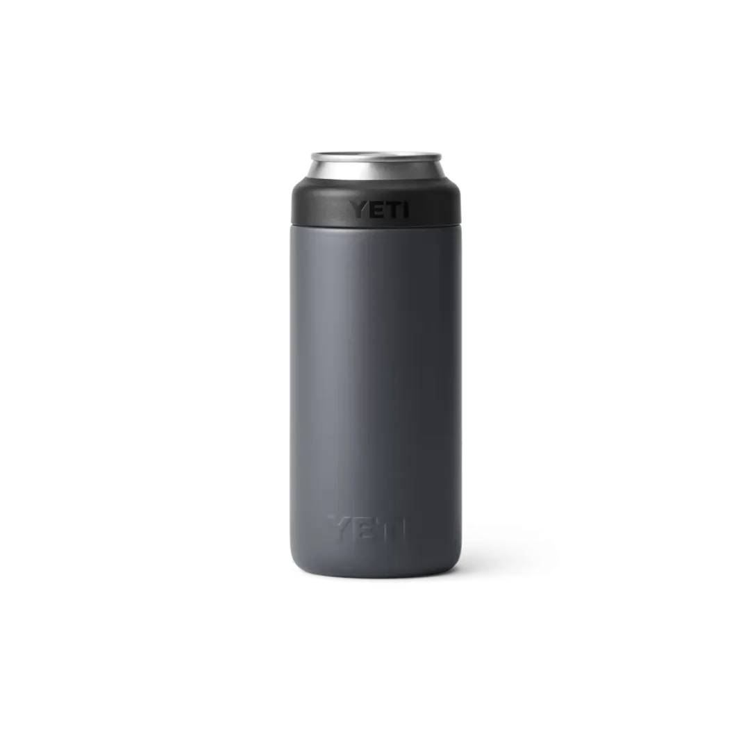 Yeti Rambler 12oz Black Slim Can Cooler