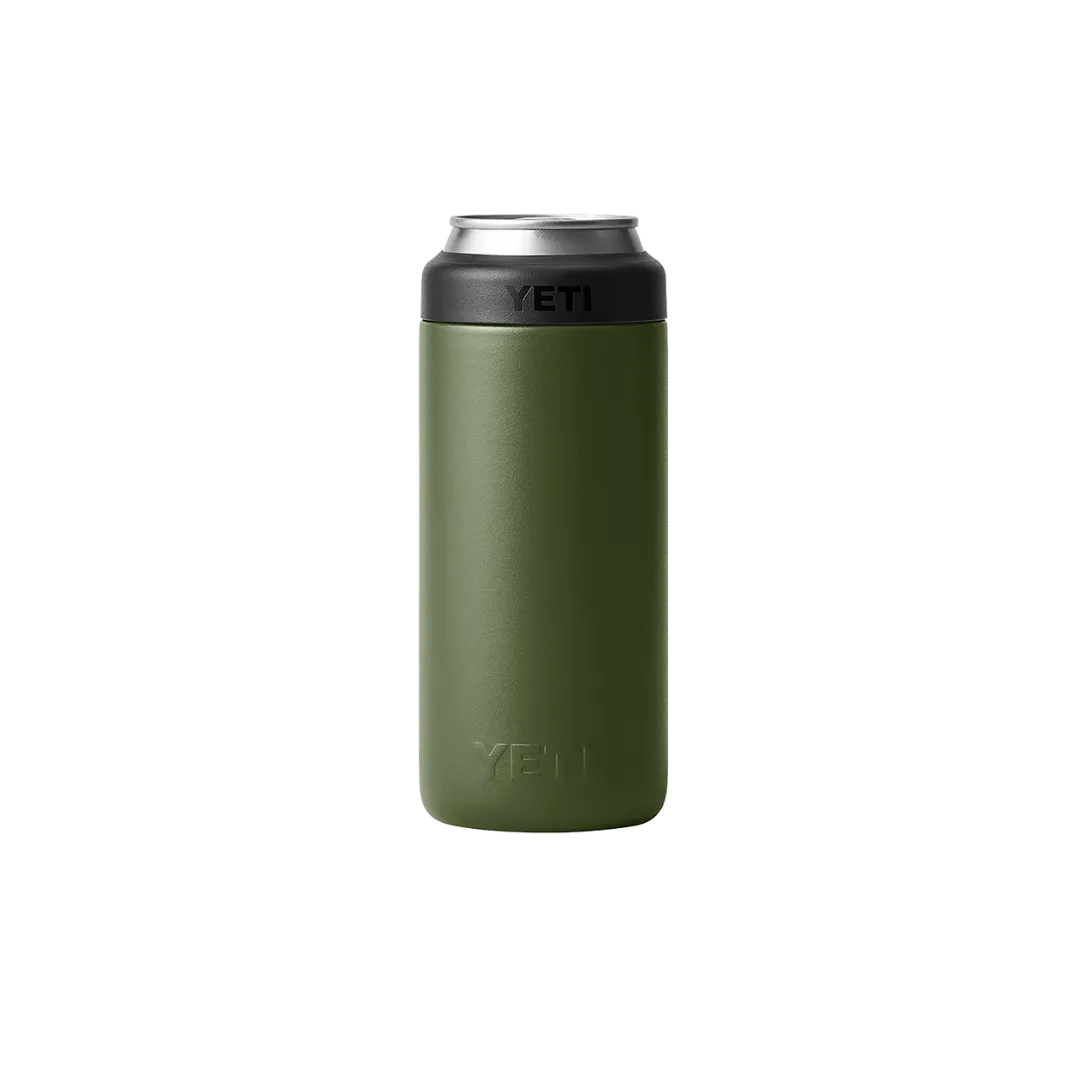 Yeti Rambler 12oz Olive Slim Can Cooler