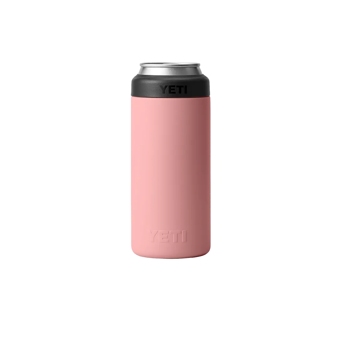 Yeti Rambler 12oz Sandstone Pink Slim Can Cooler