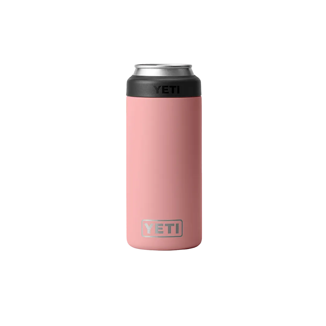 Yeti Rambler 12oz Sandstone Pink Slim Can Cooler