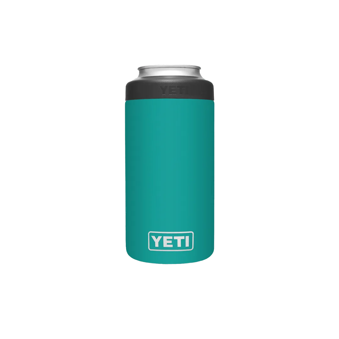 Yeti Rambler 16oz Aquafer Blue Tall Can Cooler