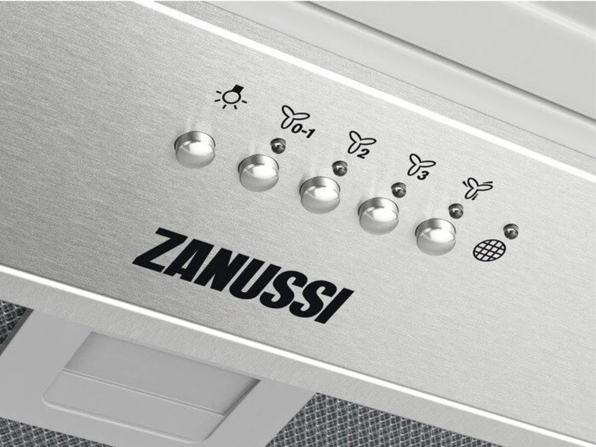 Zanussi ZFG816X Canopy Cooker Hood, Stainless Steel, C Rated